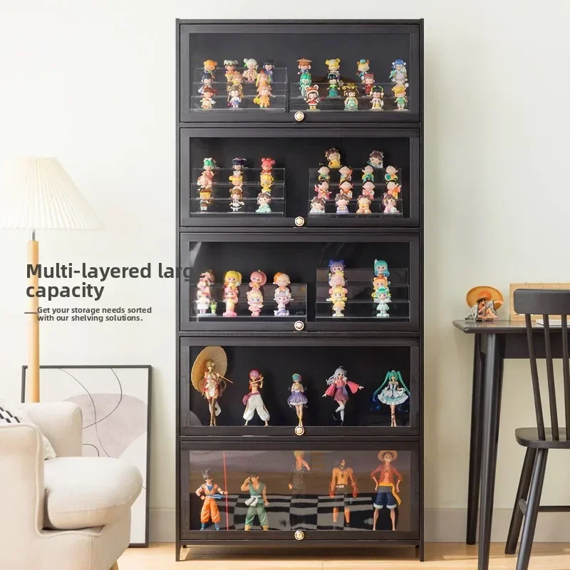 Figure Storage Box Living Room Floor-to-ceiling Lego Blind Box Display Cabinet Home Storage Locker Toy Model Display Stand view 4