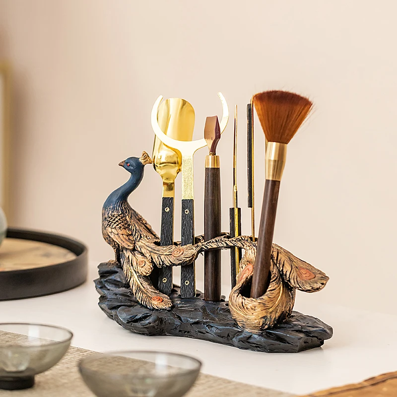 

Tea ceremony six gentlemen accessories kung fu tea set supplies tea clip tea knife tea cup holder tea pen tea scraping tea tool