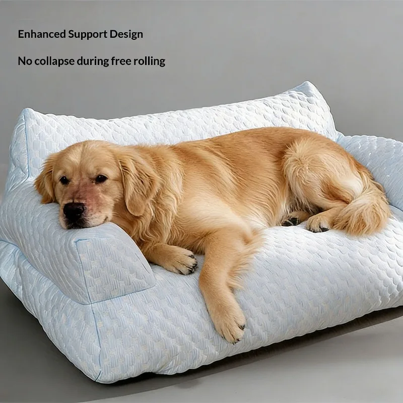 Dog sofa cushion, with all-around heightened support and even pressure relief, suitable for indoor living room and balcony daily resting mats, and suitable for all pets.