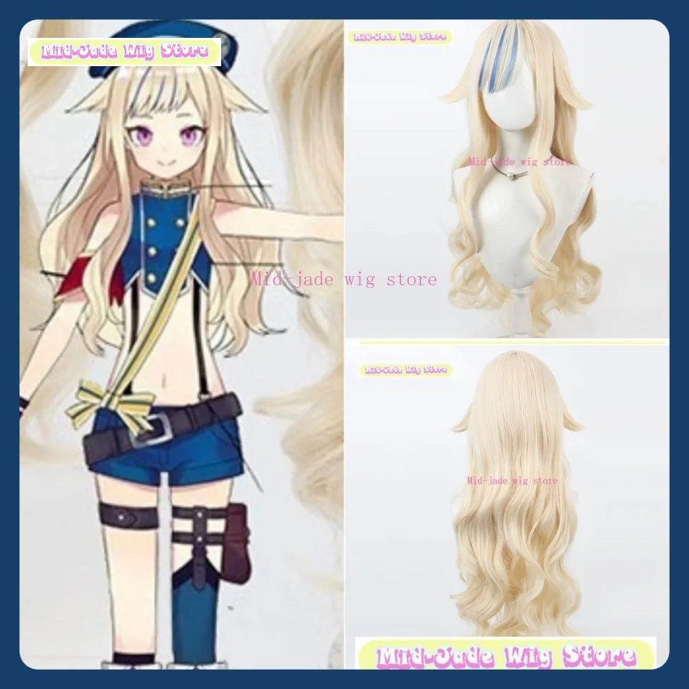

Mid-jade Wig Store VTuber Suzuki Hina Cosplay Wig Anime Game Role Playing Synthetic Hair Halloween Party