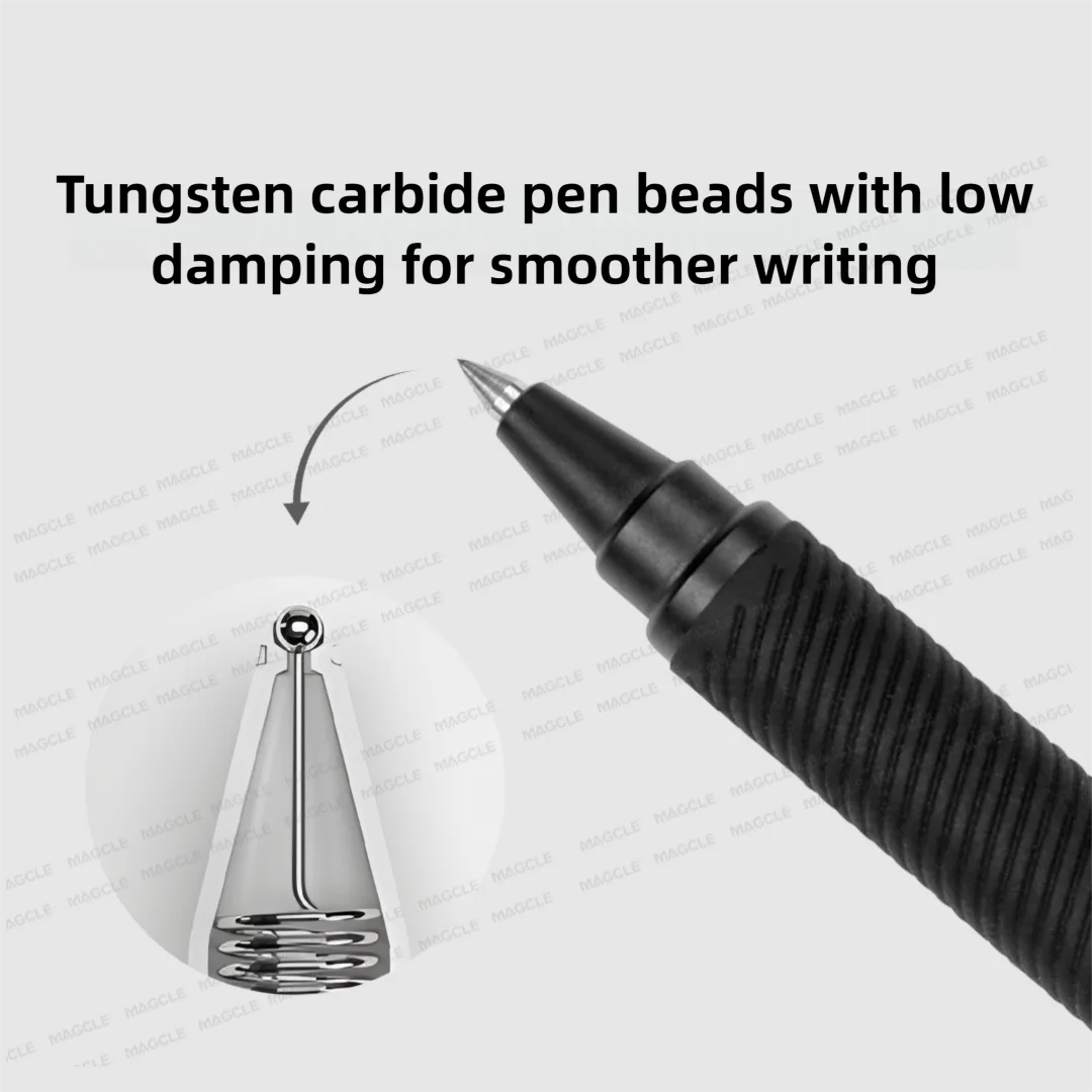 High Quality Metal Black Gel Pen,0.5mm Business Smooth Writing Quick Drying Signing Ballpoint Canetas For Test,Take Notes,Diary