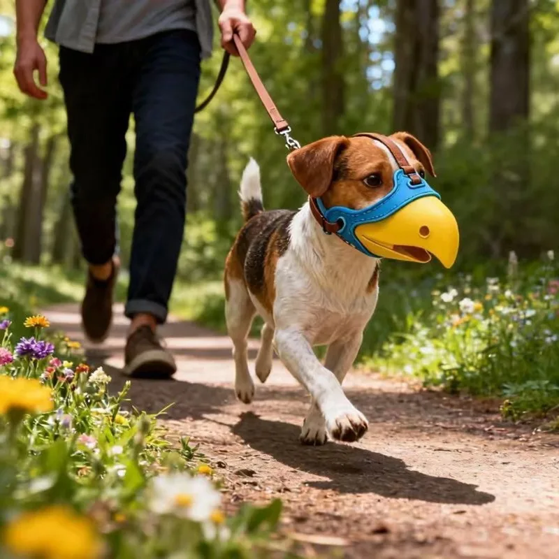 

Намордник для собак для маленьких и средних собак, дышащая защита от укусов, лая, жевательная защита с полипропиленовой рамкой для прогулок, тренировочная маска для собак