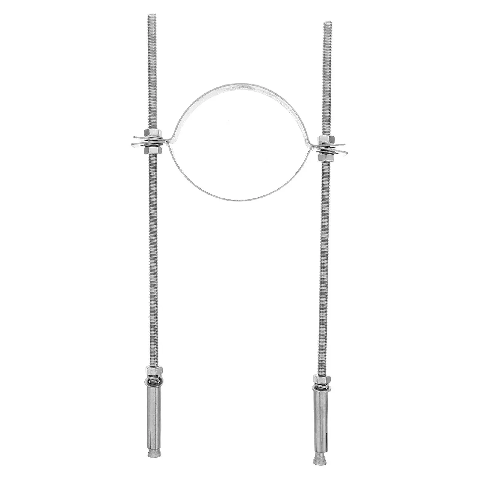Stainless Steel Pipe Clamp Bracket Long Bolt Pipe Bracket Quick Release Downspout Support Wall Mount For 4inch Rainwater Gutter