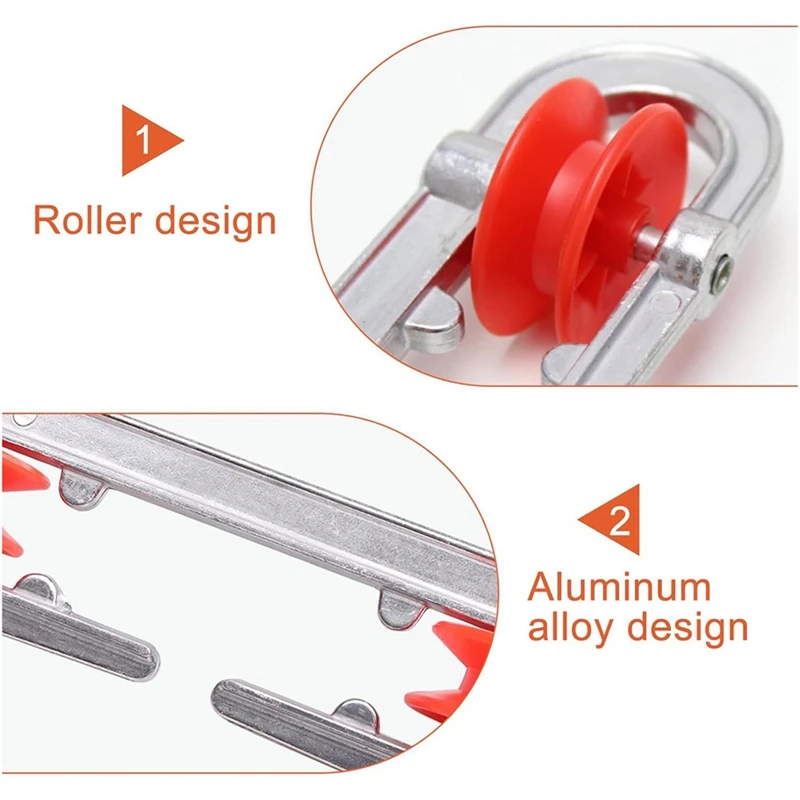 6 Pcs Clothesline Spreader, Aluminium Heavy Duty Outdoor Clothes Line Separator Pulley For Heavy Loads And Clothesline