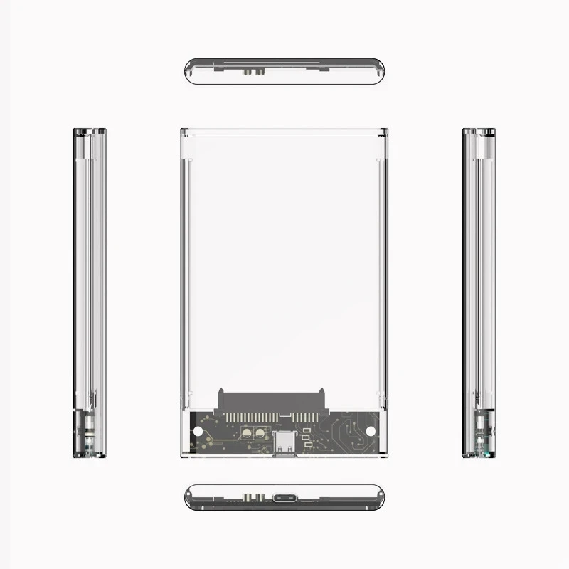 UTHAI TM05 Type-C صندوق شفاف HDD الضميمة 3.1 دفتر 2.5 بوصة SSD الحالة الصلبة الميكانيكية المحمول صندوق القرص الصلب USB3.1
