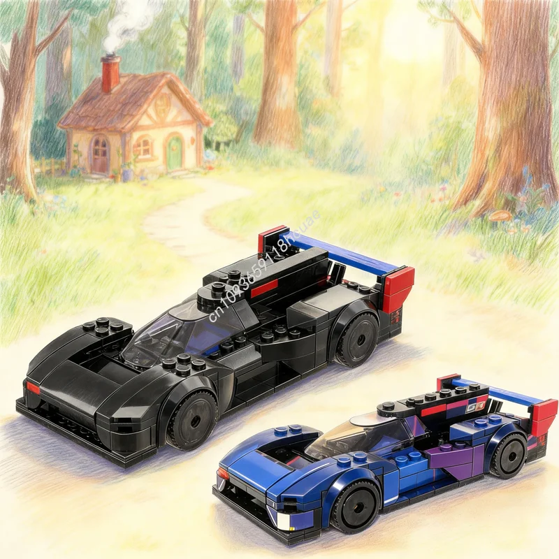 

250pcs MOC City Champions Toyota GR Racing Concept Model Building Blocks Architecture Christmas Gift DIY Creative Toy Idea