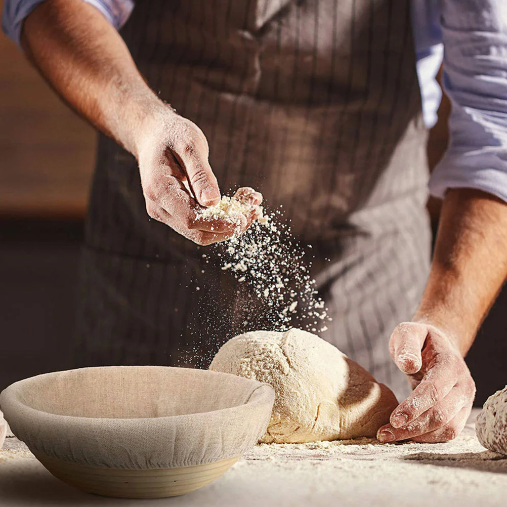 

6Pcs Bread Proofing Basket Cloth Liner Cotton Linen Cover Dough Baking Cloth Reusable Kitchen Baking Supplies Kitchen Supplies