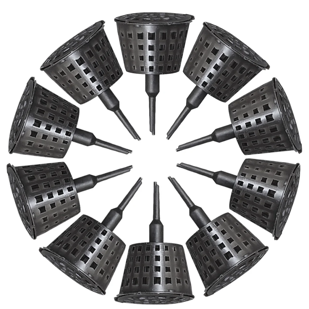 

20Pcs Fertilizer Box Plastic Baskets with Cover Size S Coffee for Bonsai Flower Plants Garden Nutrient Container Fertilizer