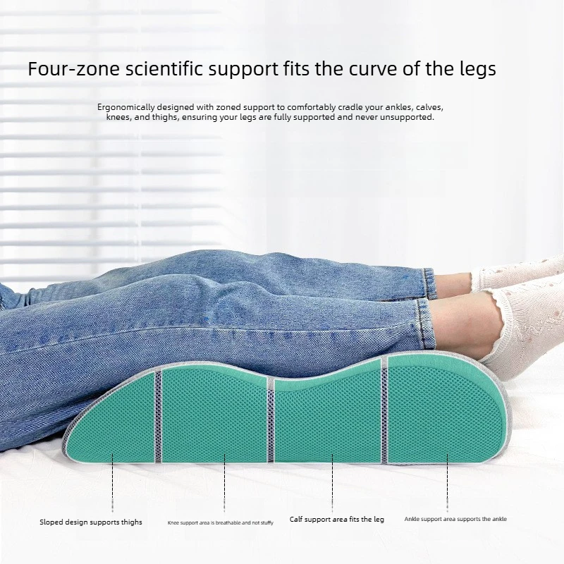 Memory Foam Leg Rest Pillow, Ergonomic Elevation Cushion for Varicose Veins Relief, Pregnant Women Foot & Leg Support Home