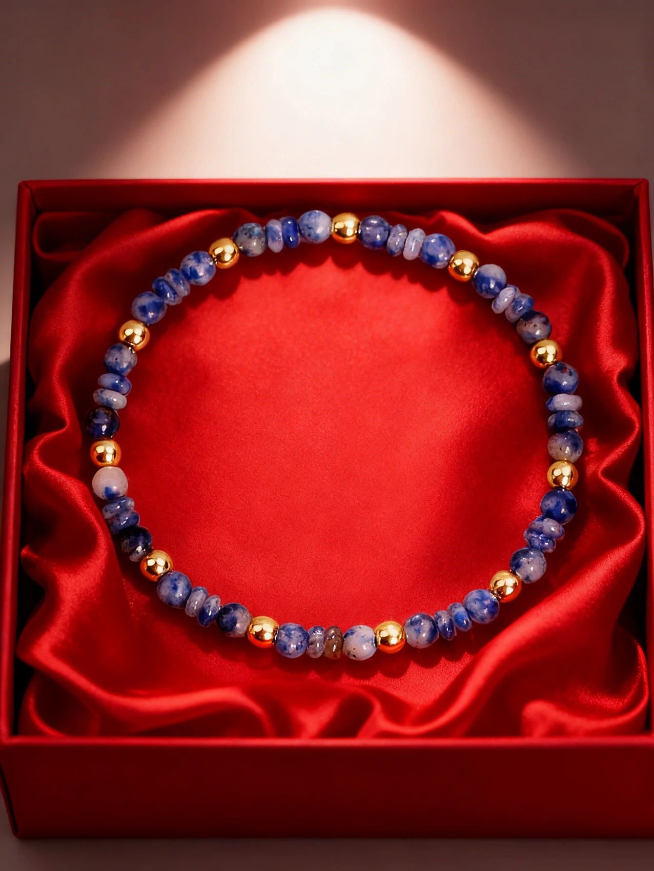 سوداليتي حبة سوار الحجر الطبيعي 4 مللي متر الأزرق المعداد الخرز ل الحيوية الهدوء حماية الاتصالات والتوازن العاطفي مجوهرات