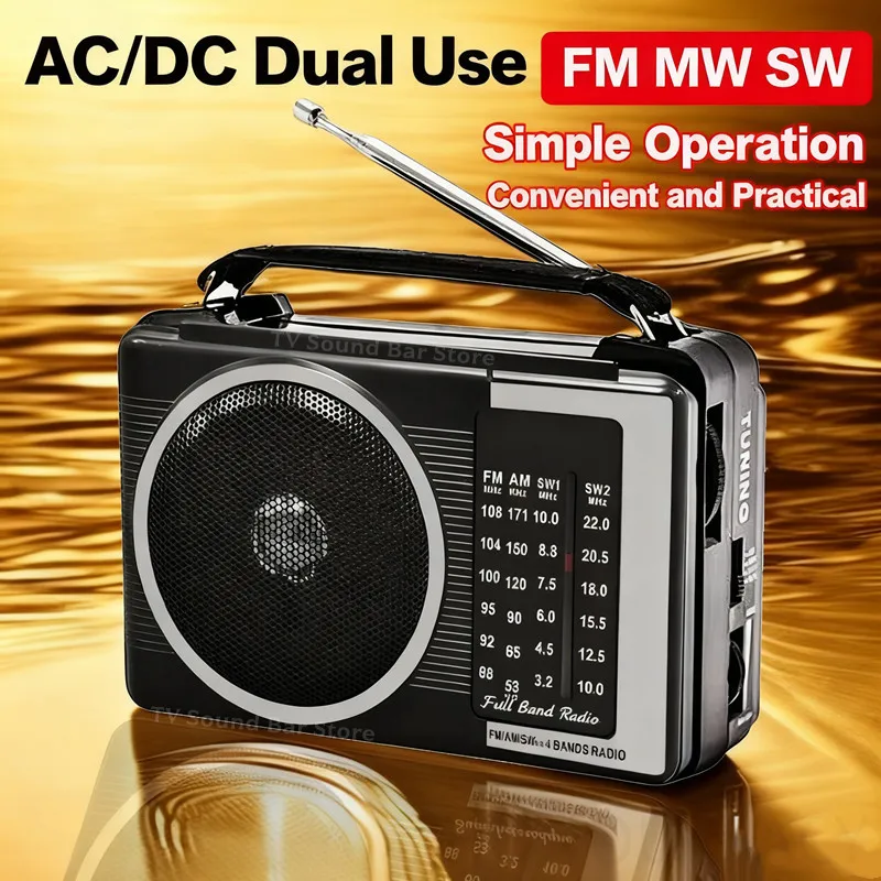 

Источник питания переменного тока 110/220 В, многодиапазонные классические винтажные радиоприемники, портативные радиоприемники FM AM SW, приемник, встроенный динамик, поддержка батарей D