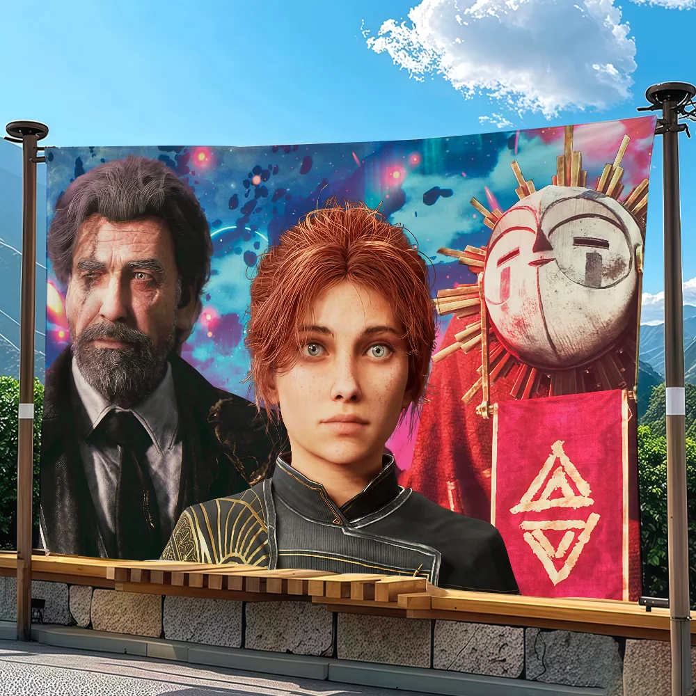 Game Clair Obscur Expedition 33 Flag Tapestry Outdoor Party Bedroom Living Room Dormitory Decorative Themed Wall Hanging Banner