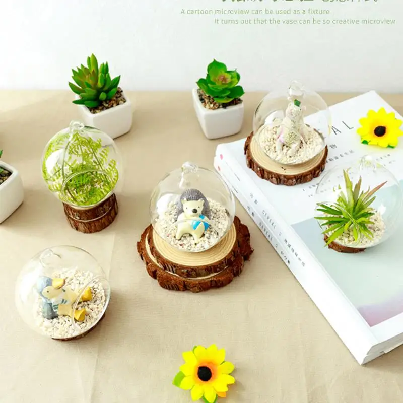 

12CM Candle Light Holder Auble Sphere Ball Candlestick Glass Clear Round Light HolderTea Light Holder Glass Stylish Decors Part