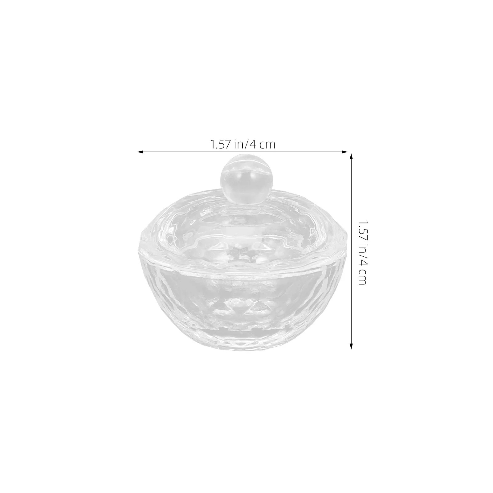 2Pcs Clear Mini Crystal Nail Art Cups for Acrylic Liquid Powder Mixing Easy to Use Nail Art Cup