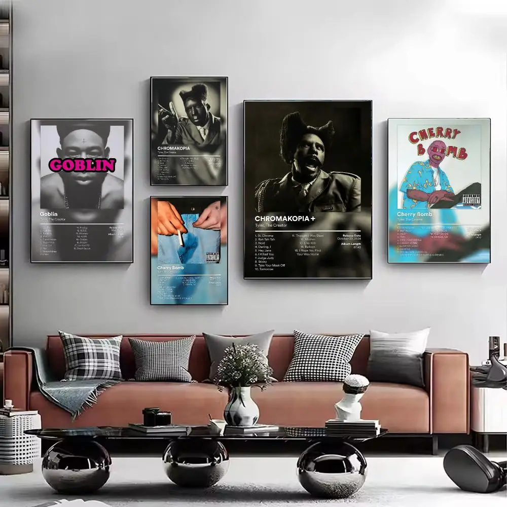 Singer Tyler, The Creator Album Poster HD Wall Art Aesthetic Home Decor for Living Room Bedroom Café Office Stylish Gift