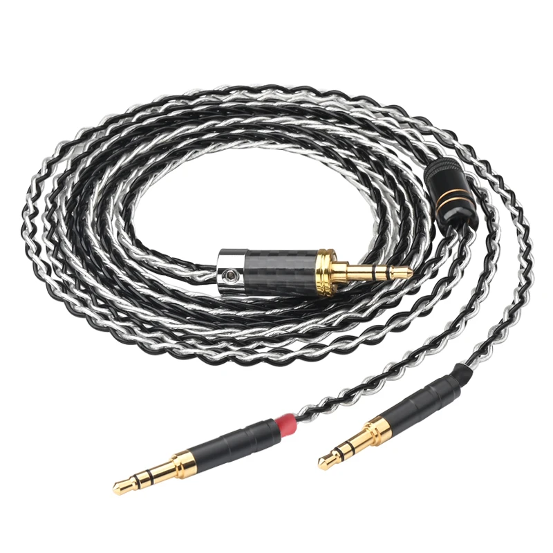 Hifi Mdr Z7 kabel słuchawek 1 do 2 jack 3.5 4.4mm zrównoważony OCC srebrny ulepszenie kabel słuchawek dla HIFIMAN HE1000se HE6se he400