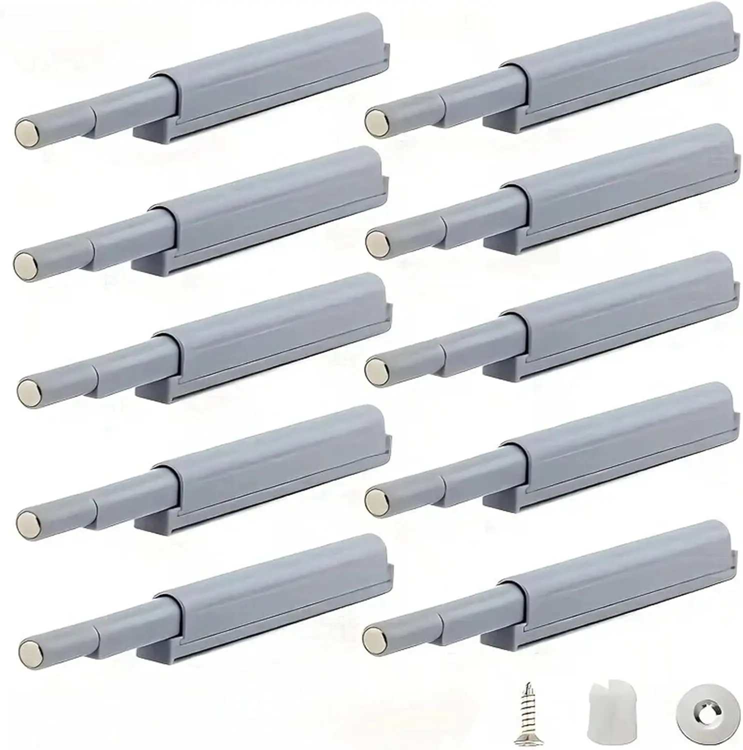 Kit com 10 Amortecedores para Armários de Cozinha, Fechaduras de Porta e Gaveta com Fechamento Suave e Silencioso, Ferragens para Móveis Domésticos