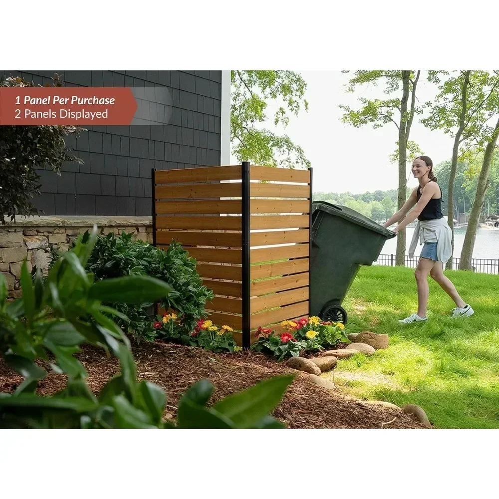 Imagem -06 - Concord Wood Outdoor Privacy Fence Screen Perfeito para Esconder Latas de Lixo Cerca Livre de para Jardim 5ft h x 2ft w Painel