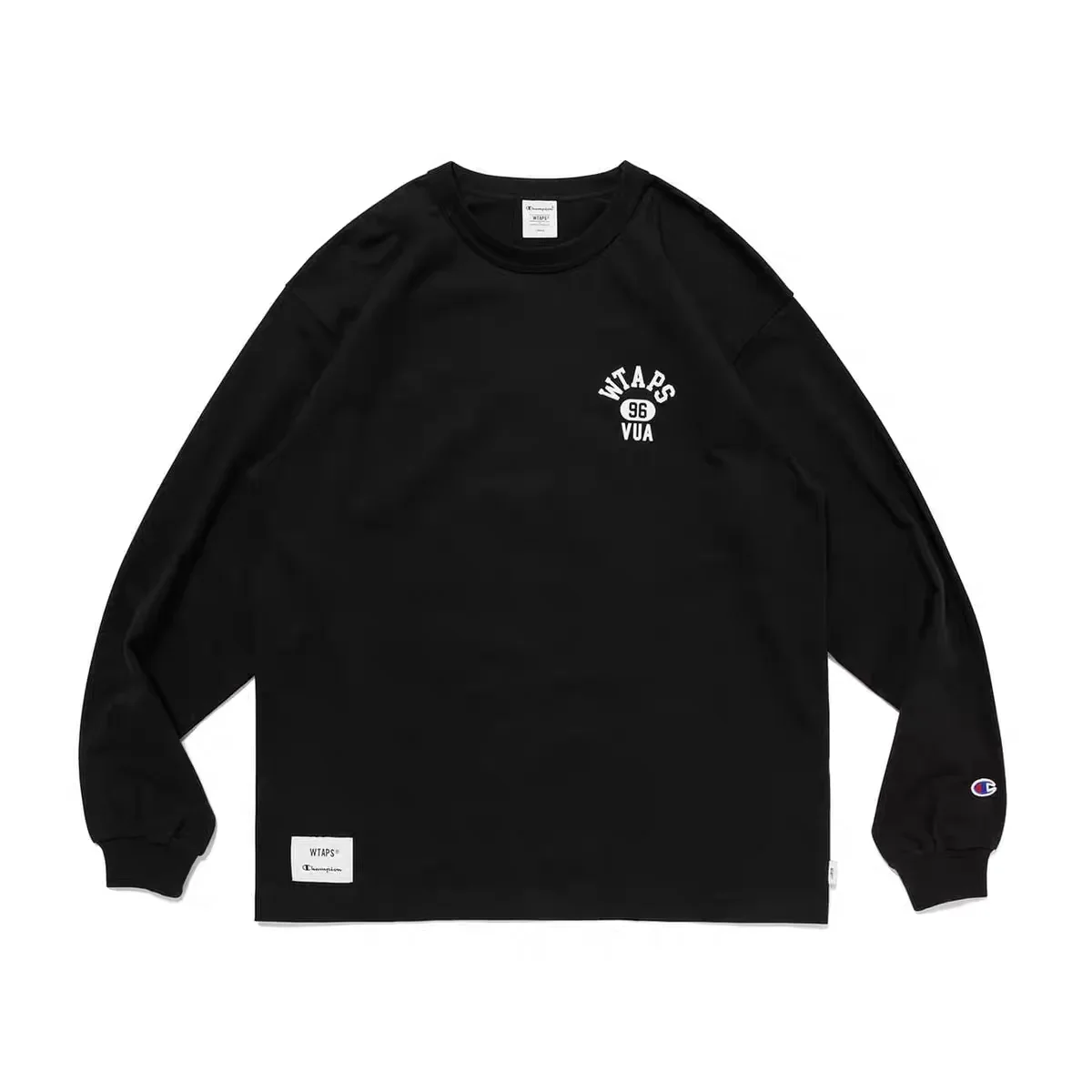 WTAPS Men Women Long Sleeve T-Shirt Japanese Style Letter Print Loose Cotton Crew Neck Casual Autumn Winter Top image 2