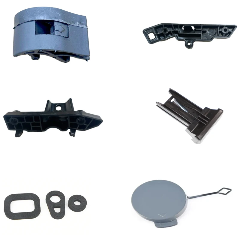 Bumper guide, left upper  Bumper guide, left side; lower turn signal lamp; release handle inside the right front bumper; releas