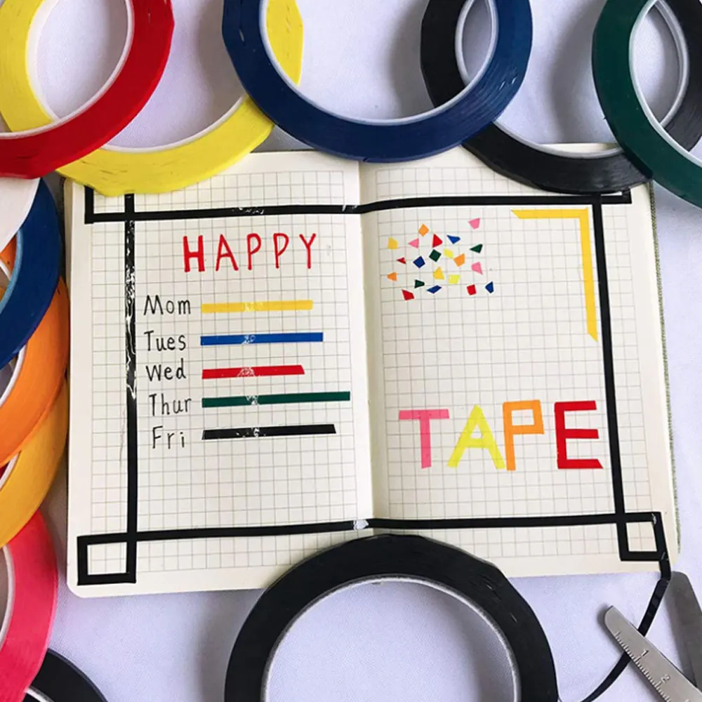 JJYY Flame-retardant Non-adhesive Non-marking Marking Strips High Temperature Desktop Positioning Management PET Insulating Tape