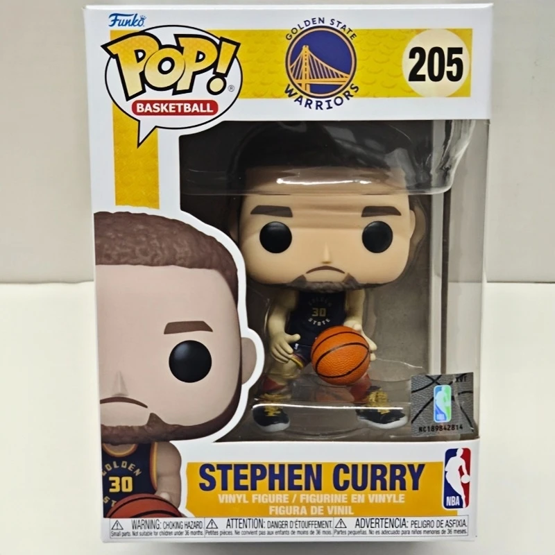 Funko Pop! Original Basketball NBA Golden State Warriors Stephen Curry #205 Vinyl Figure Collectible Model Desktop Ornament Gift