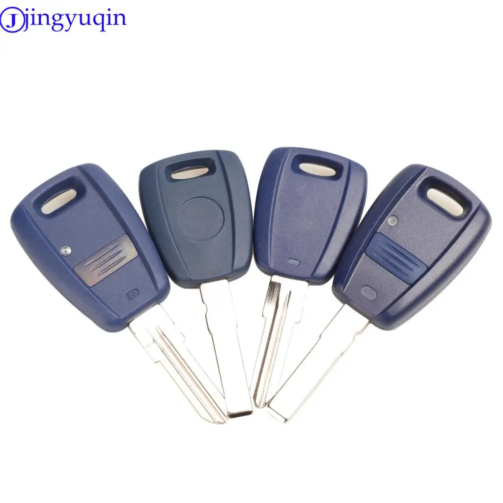 

jingyuqin Remote Key Case Fob Shell for Fiat Punto Doblo Bravo 1 Button Replacement Housing Case Uncut blank SIP22/GT15R Blade