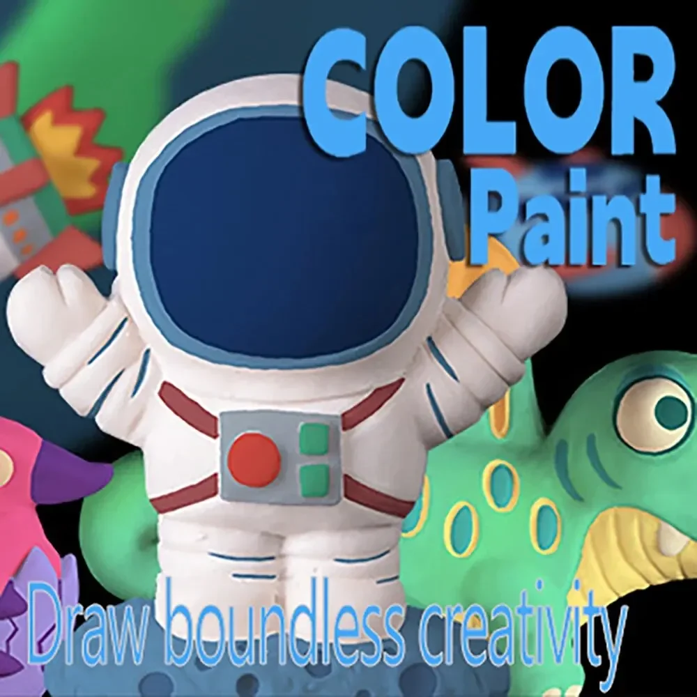 DIY Plaster Painted Doll White Embryo Painting Coloring Kit Child Dinosaur Toy,Birthday Gifts for Boys Girls for Kids Ages 3+