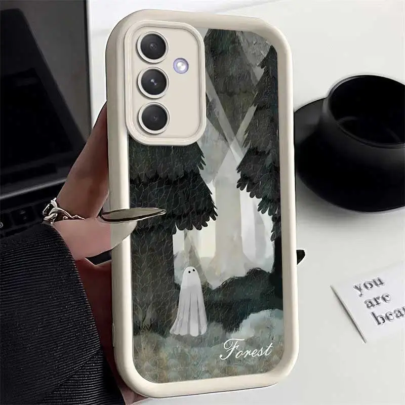 A55 Forest Ghost Sky Eye Ladder Phone Case For Samsung Galaxy A25 A24 A23 A22 A20 A15 A14 A13 A12 A10 A05 A04 A03 A02