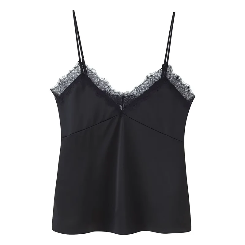

Women's Camis Tops Summer 2026 New Fashion Slim V-neck Lace Decoration Elegant Women's Blouses Youth Street Tops Blouses