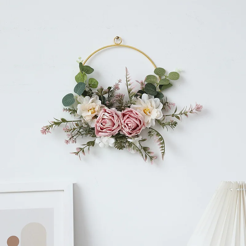 

Simulation Flowers and Garlands Decorative Wall Hanging Creative Hanging Living Room Bedroom Room Wall Soft Decoration Diy