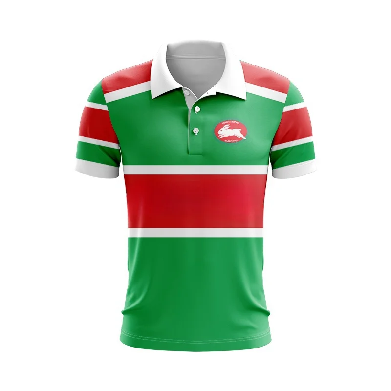 Polo-South Sydney Rabbitohs Home Jersey para homens, tamanho S-5XL, 2024