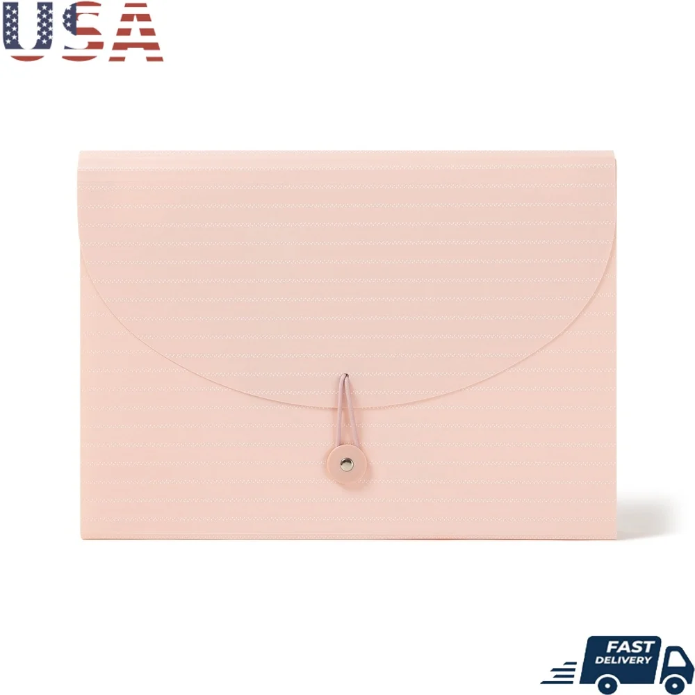 

Durable Poly File Folder 13 Pocket Organizer Documents with Secure Snap Closure Ideal Home Work School Use