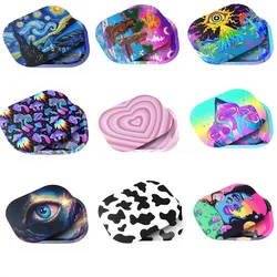 Rolling Tray With Magnetic Lid Herb Grinder Storage Tobacco Cigarette Paper Accessories Trays Set