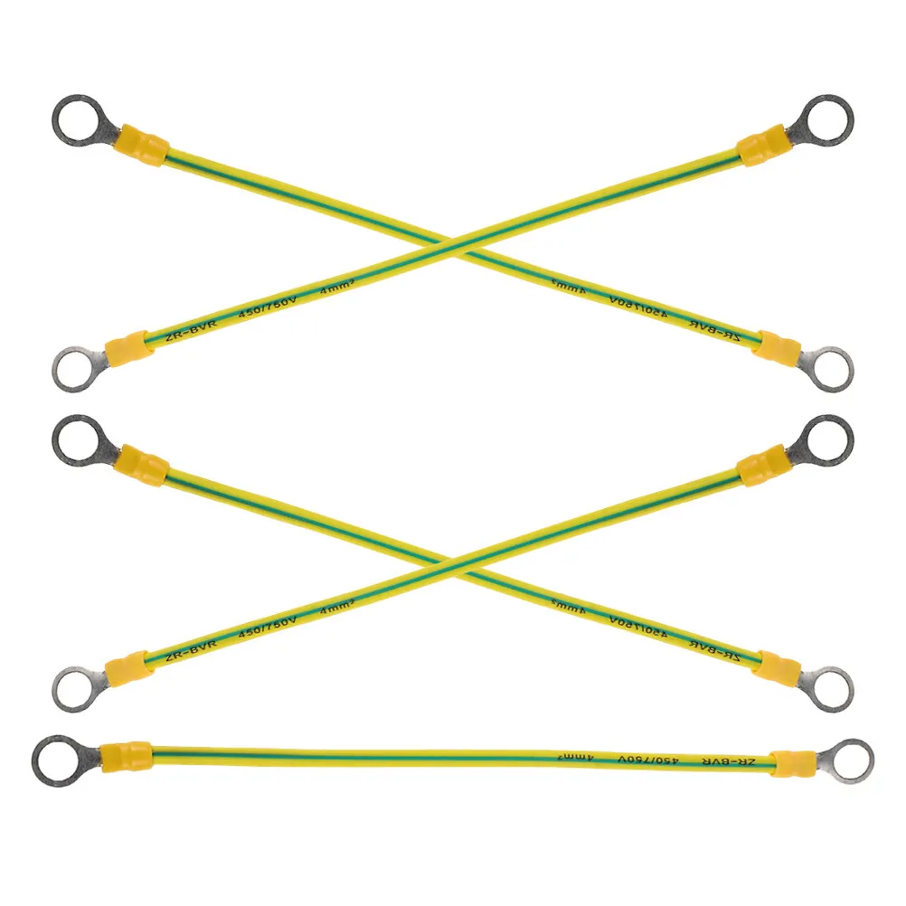 

5Pcs Automotive Grounding Wire Straps Heavy-Duty Copper Ground Strap Earth Bonding Wire Reliable Car Electrical