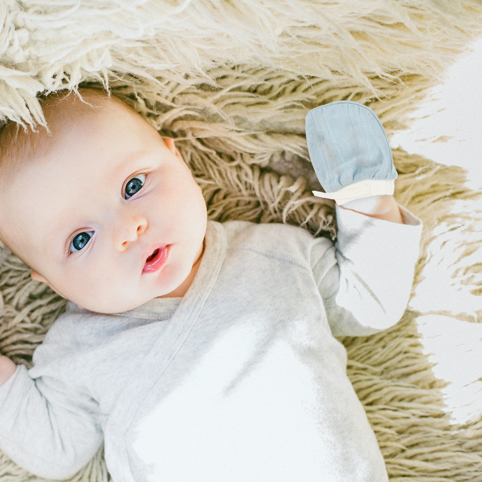 

2Pairs Anti-Scratch Infant Mittens Premium Cotton Baby Gloves Protective Soft Comfortable Gloves for Newborn Toddlers