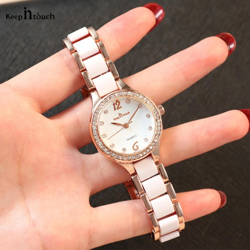 New Fashion Women Watches Waterproof Ceramic Quartz Lady Clock For Girl Dress Diamond Female Gift Relogio Feminino часы женские