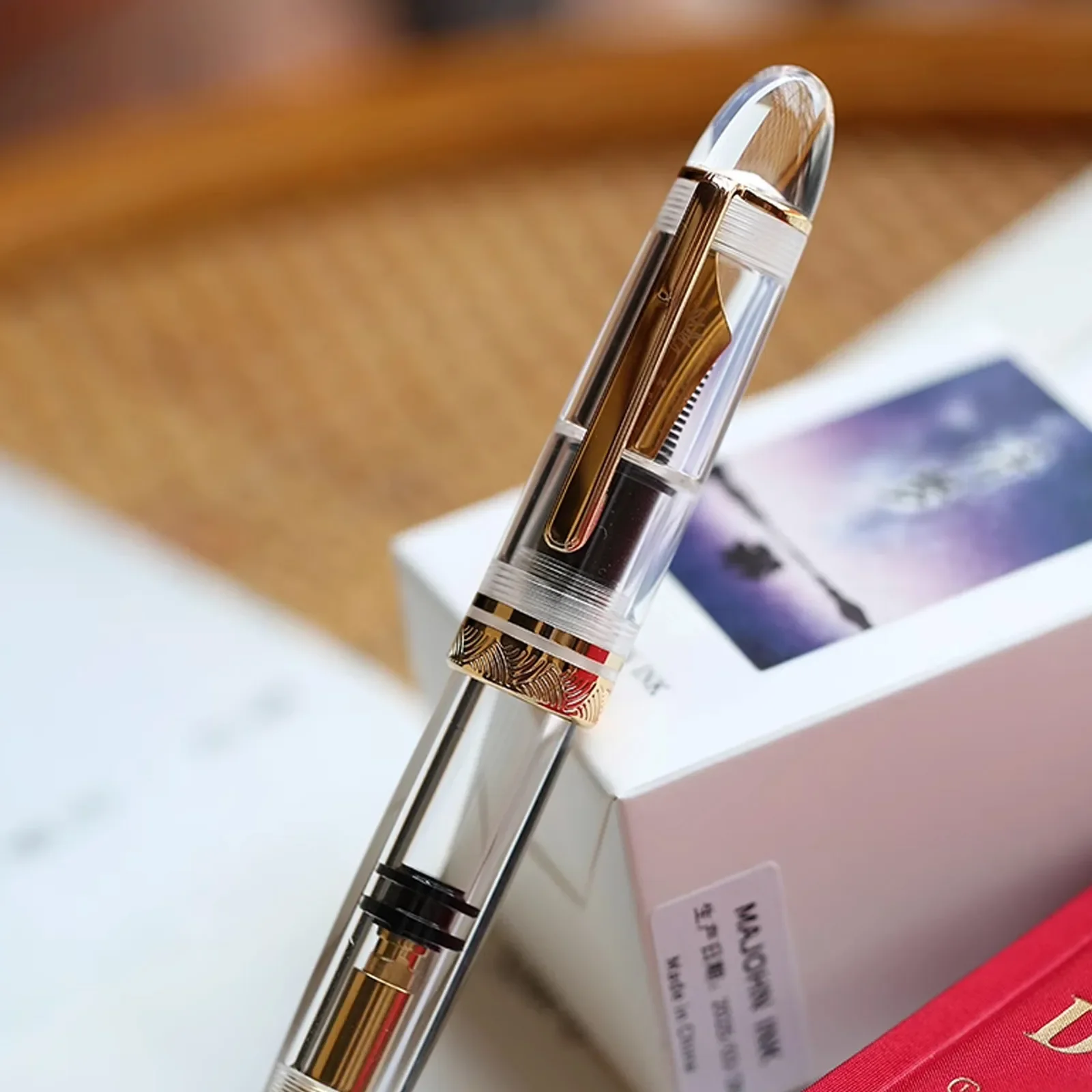 ماجون رقم. 8 40 بنك الاستثمار القومي قلم حبر أكريليك P140 كبير شفاف الكبار طالب اللون الحبر سعة كبيرة القلم الكتابة القرطاسية