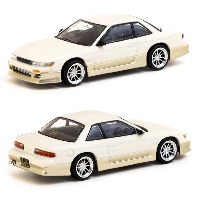 Tarmac Works 1:64 TW VERTEX Silvia S13 White/Gold Chase alloy car model