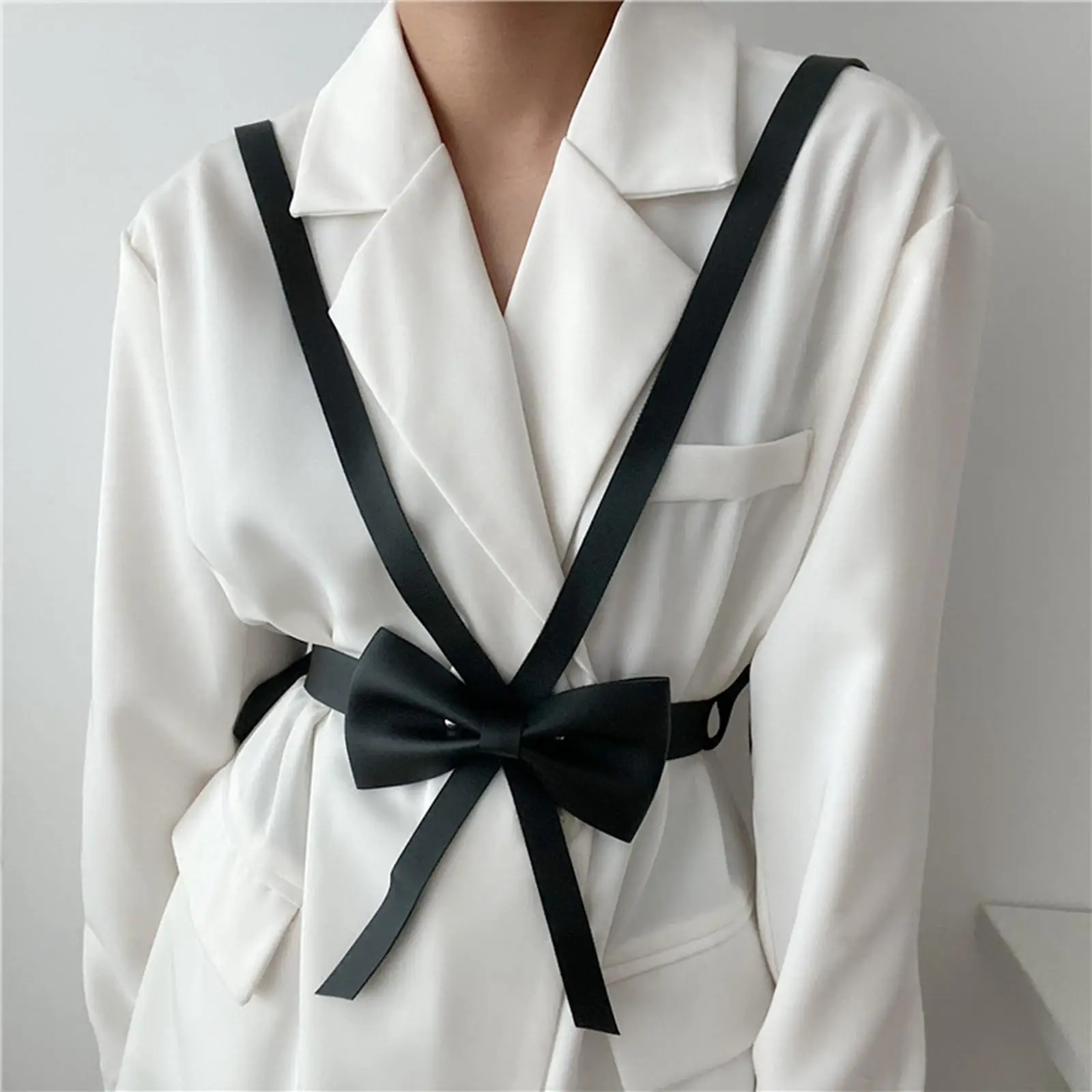 Schwarz Taille Gürtel Zubehör Gothic Schnalle Riemen Party Kostüm Körper Kette Gürtel Harness Kleid Gürtel für Dame Bund Frauen