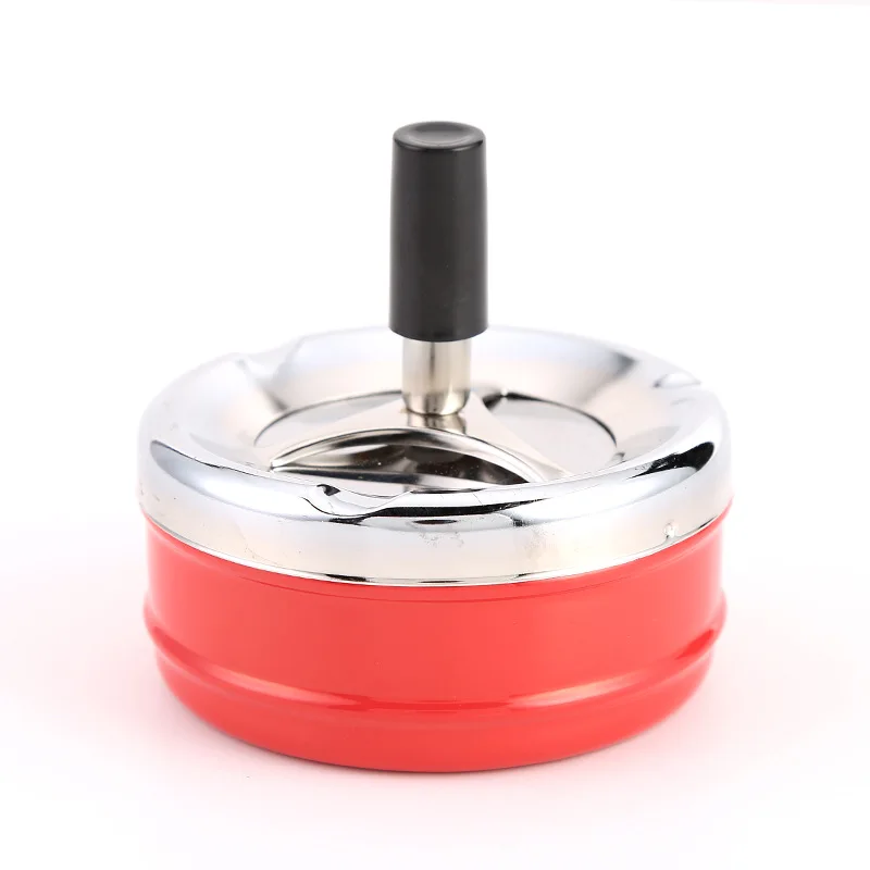 Round Smoking Ashtray with Lid Press Type Ashtray Ash Tray Ash Dish Desk Decor Cigar Cigarette Ashtray Smoking Accessories