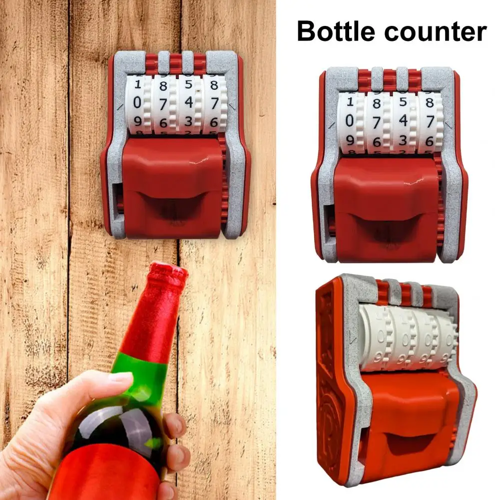

Magnetic Counting Bottle Opener Wall Mounted Refrigerator Cap Collector Beer Counter for Drink Lovers Track Drinking Volume