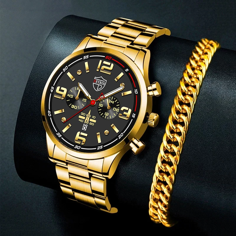 Watches for Men Business Luxury Stainless Steel Quartz Wristwatch Fashion Men Sports Bracelet Luminous Clock Watch reloj hombre