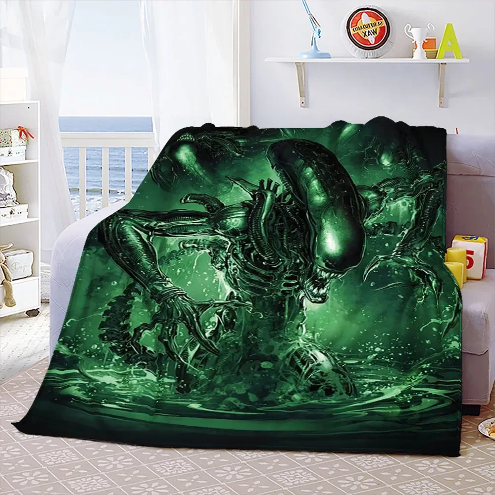 

Aliens Movie Throw Baby Blanket Soft Space Monster Printed Bedspread Sofa Couch Covers Travel Camping Children Adult Gift