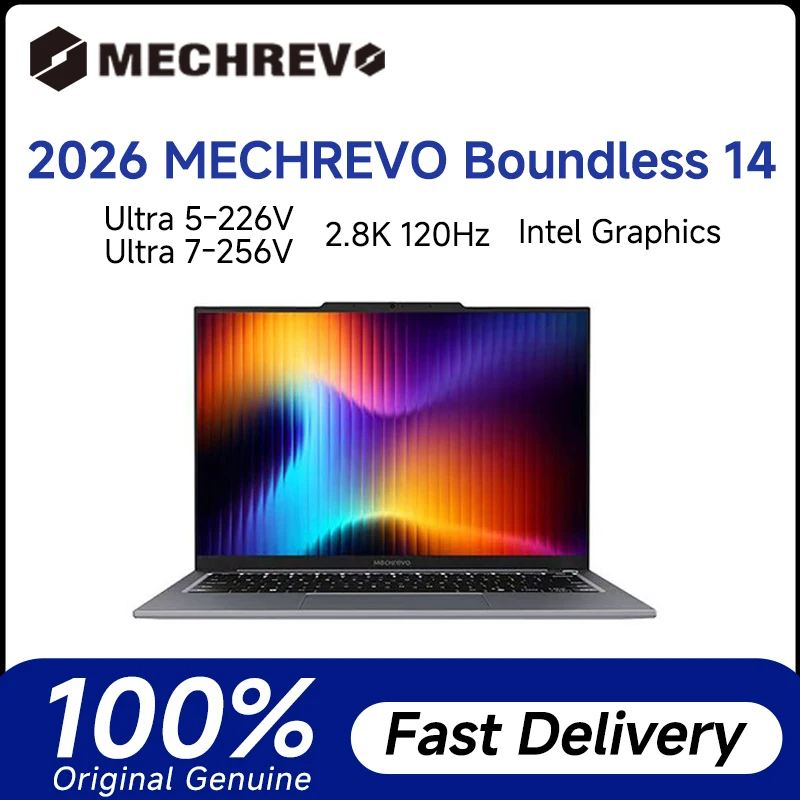 2026 MECHREVO Boundless 14 Laptop 14 Inch 2.8K 120Hz Screen Notebook Intel Ultra 5-226V 16GB 1TB Intel Graphics Netbook Computer