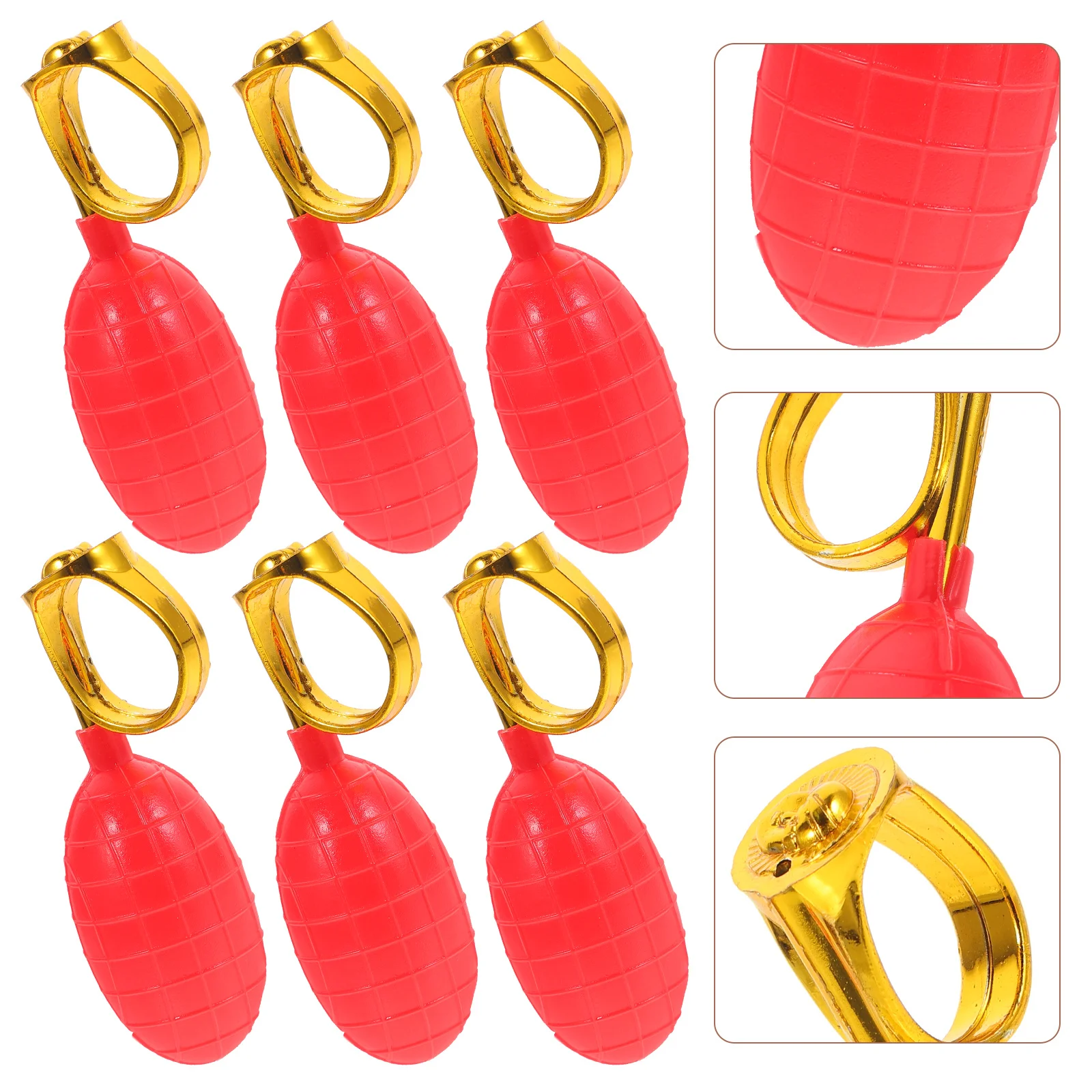 

6Pcs Ring Prank Props Water Spray Ring Plaything for Stage Performance Tricks Pranks At Parties Gatherings Amusement