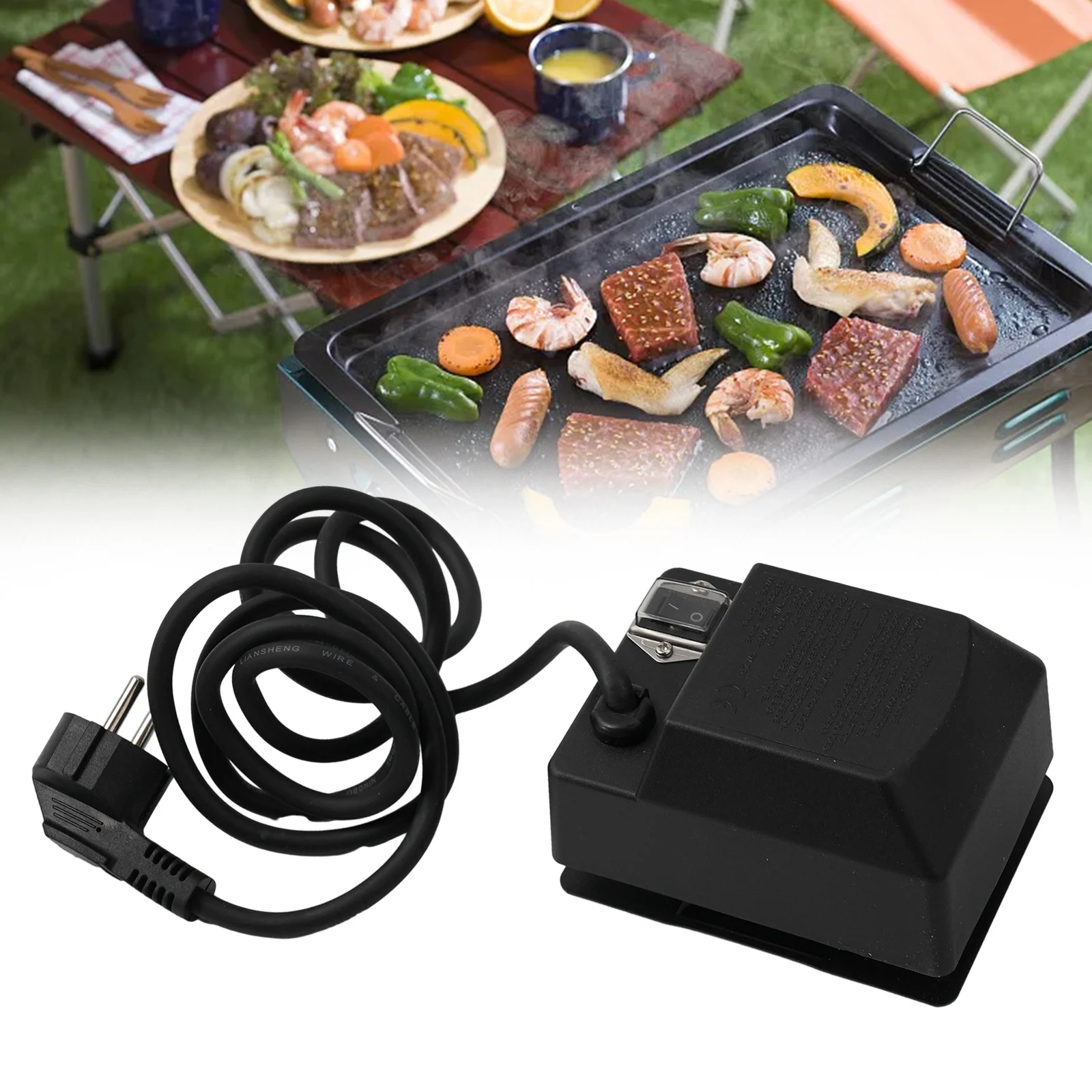 Electric BBQ Rotisserie Motor  Grill 2.5-3rpm Rotary Speed Max 15KG Outdoor Cooking Accessories BBQ Tools