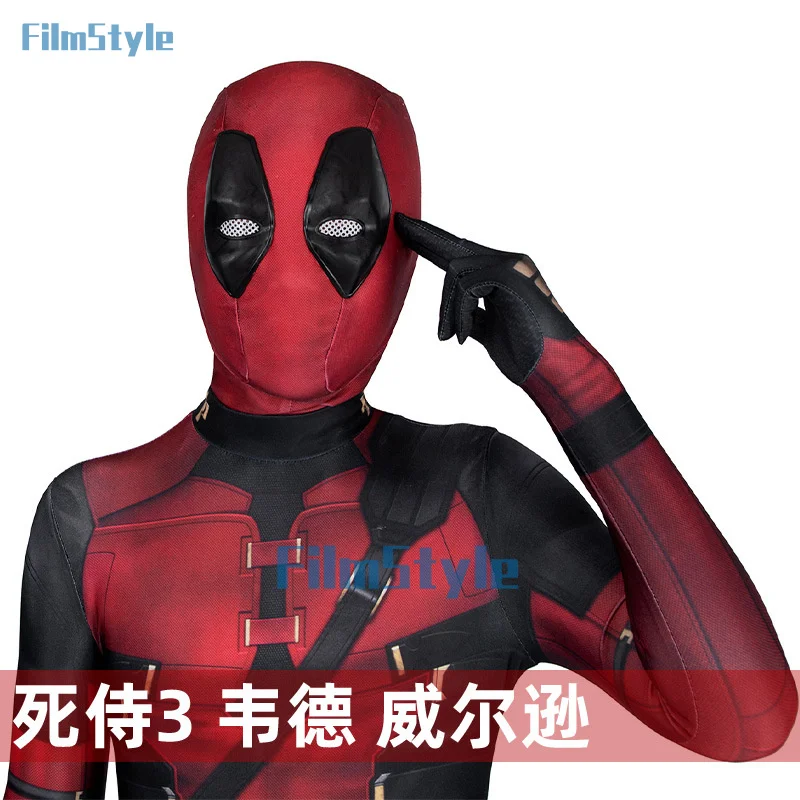 Kids Fantasy Dead Cosplay Pool Wade Disguise Costume Wilson Villain Fantasia Jumpsuit Mask Outfits Halloween Carnival Party Suit