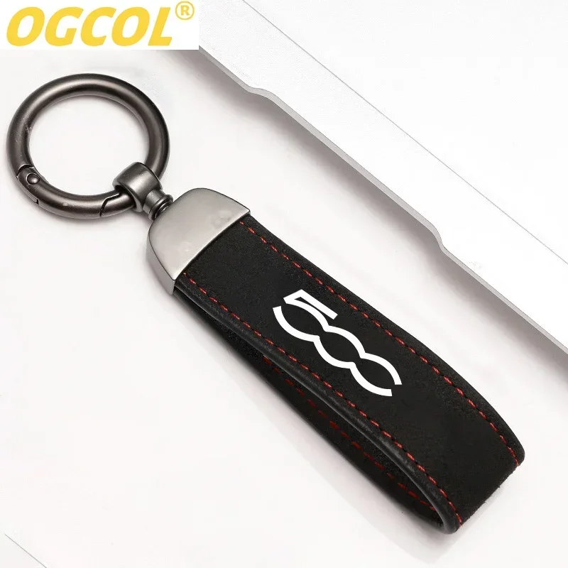 Car Keychain Logo Keyring Accessories For Fiat 500 500C 2012 500X 500L Abarth