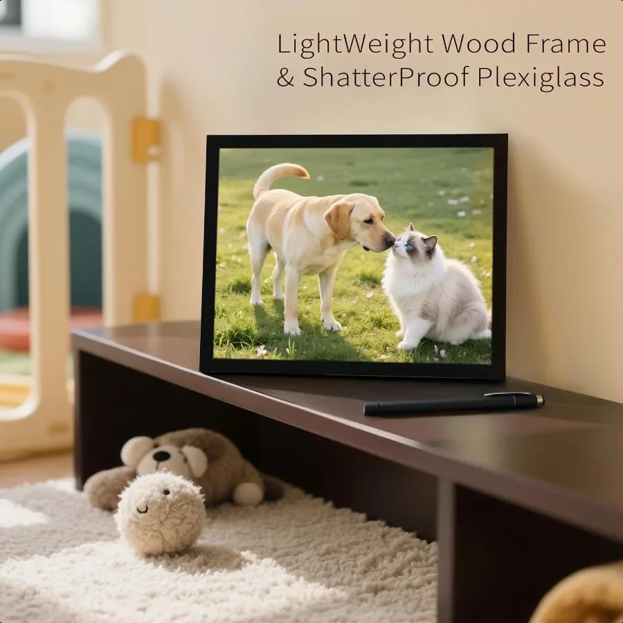 إطار صورة 8.5 × 11 أسود 12 حزمة 8.5 × 11 إطارات دبلوم إطار شهادة من الخشب غير اللامع لجوائز هدايا التخرج Lette #4